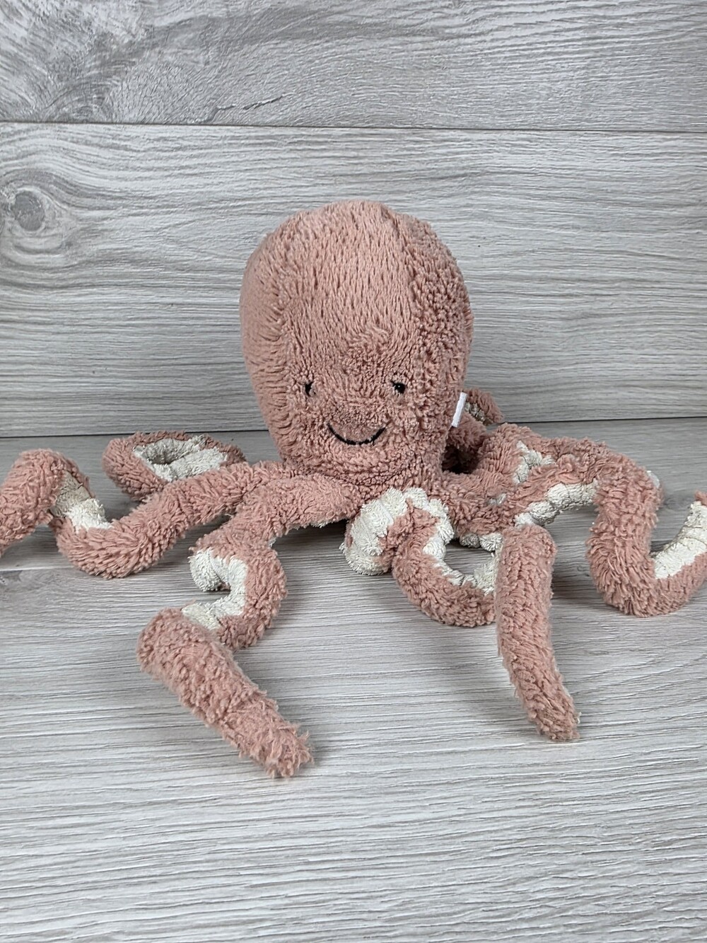 Jellycat Plush Odell Octopus Dusty Pink Soft Off-White Modern SU66